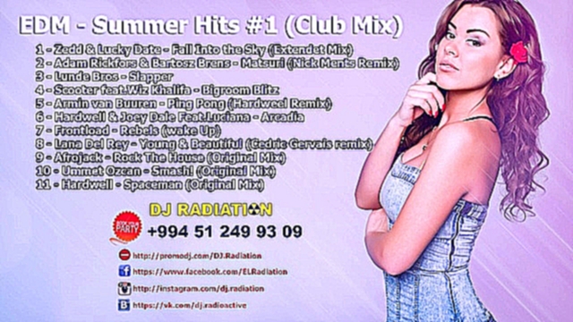 Подборка ♫ EDM - Summer Hits #1 ♫ (Club Mix) (2014) ★ Dj Radiation ★