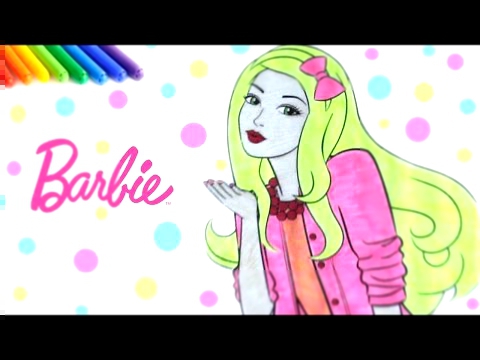 Barbie #1 coloring pages.  Барби мультик раскраска