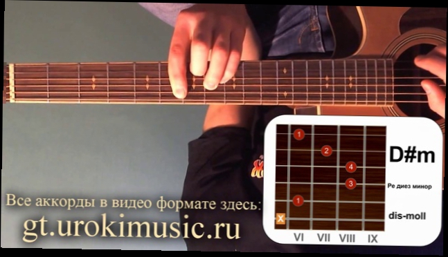 Подборка dis-moll. Аккорд D#m. Ре диез минор. Самоучитель игры на гитаре онлайн. Уроки.